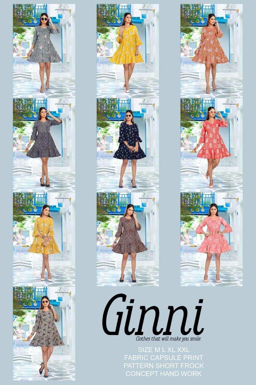 Golden Ginni Fancy Wear Wholesale Printed Kurtis Catalog
